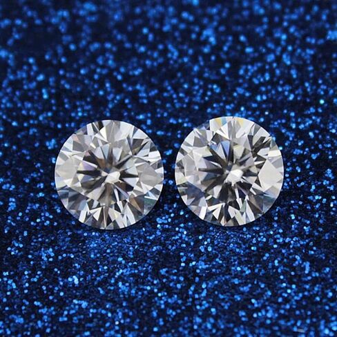 1.50 CT Natural White Diamond Round Cut, 6mm,2pcs,VVS1 D Grade Certified D05 in Saudi Arabia