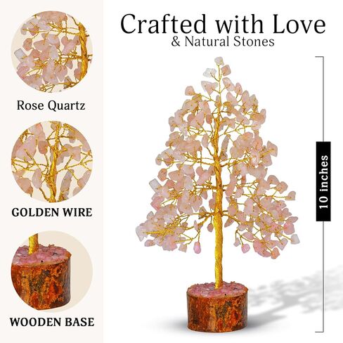 FASHIONZAADI Amethyst Crystal Tree - Amethyst Crystals - Tree of Life Decor - Amethyst Gift - Home Goods Decor - Feng Shui Money Tree - Artificial Bonsai Tree in Kuwait