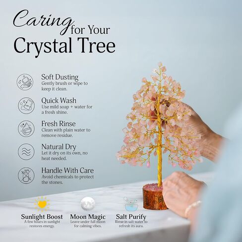 FASHIONZAADI Amethyst Crystal Tree - Amethyst Crystals - Tree of Life Decor - Amethyst Gift - Home Goods Decor - Feng Shui Money Tree - Artificial Bonsai Tree in Kuwait