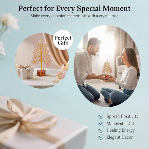 FASHIONZAADI Amethyst Crystal Tree - Amethyst Crystals - Tree of Life Decor - Amethyst Gift - Home Goods Decor - Feng Shui Money Tree - Artificial Bonsai Tree in Kuwait