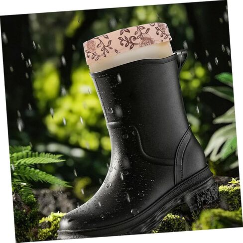 Tofficu 1Pair Insulated Boot Liners for Women Mid Calf Rain Boot Covers Thickened and Fleeced for Optimal Warmth Cold Weather for Outdoor Activities in Saudi Arabia