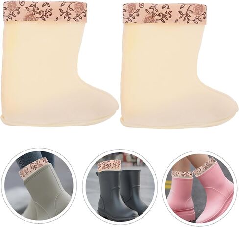 Tofficu 1Pair Insulated Boot Liners for Women Mid Calf Rain Boot Covers Thickened and Fleeced for Optimal Warmth Cold Weather for Outdoor Activities in Saudi Arabia