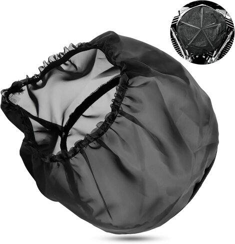 Motorcycle Cover Rain Sock Wrap Air Cleaner for Touring, Net Material Black Color in Saudi Arabia