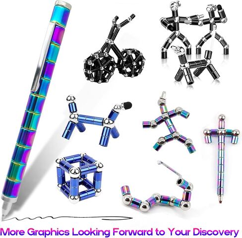 Fidget Pen, Decompression Magnetic Pen, Cool Fidget Toys for Stress and Anxiety Relief, Sensory Toys Best Gifts for Teenage Boys, Ideal Gift for 8-13 Years Old, Novelty Gifts for Teen and Adults in Saudi Arabia