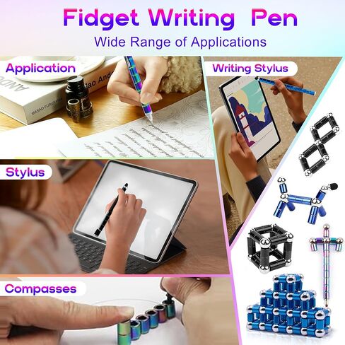 Fidget Pen, Decompression Magnetic Pen, Cool Fidget Toys for Stress and Anxiety Relief, Sensory Toys Best Gifts for Teenage Boys, Ideal Gift for 8-13 Years Old, Novelty Gifts for Teen and Adults in Saudi Arabia