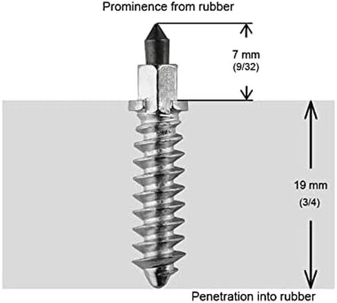 SS-28100R Shoulder Racing Tire Stud 28mm Qty 100 ATV Snowmobile Motocross in Saudi Arabia