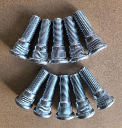 10PCS Bolts 610-174 Rear 1/2-20 Serrated Wheel Stud 0.668 in. Knurl, 1.75 in. Length Replacement for Dodge Dakota 1998-2004, Durango 1998-2003, Jeep Liberty 2003-2007 in Saudi Arabia