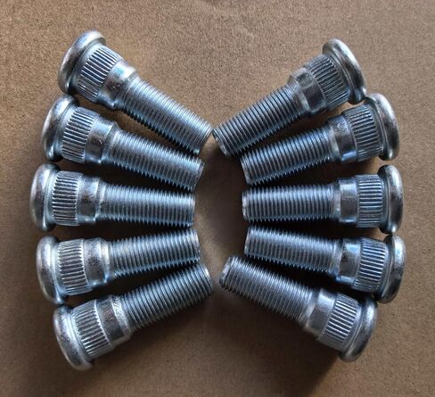 10PCS Bolts 610-174 Rear 1/2-20 Serrated Wheel Stud 0.668 in. Knurl, 1.75 in. Length Replacement for Dodge Dakota 1998-2004, Durango 1998-2003, Jeep Liberty 2003-2007 in Saudi Arabia