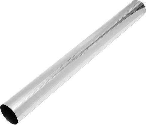 Motoforti 3.5" OD Straight Pipe Tube 201 Stainless Steel Car Muffler Straight Pipe Tubing Piping 35inch Length Double Flat Head Surface Polishing Silver Tone in Saudi Arabia