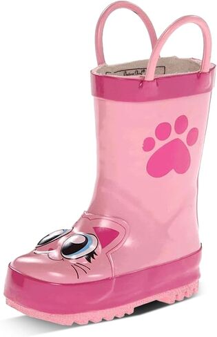Western Chief Girls' Waterproof Printed Rain Boot with Easy Pull on Handles, Unity Unicorn, 8 Toddler in Saudi Arabia