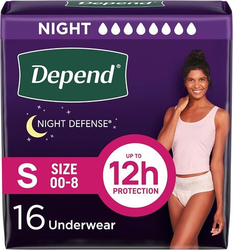 Depend Night Defense Incontinence Overnight Underwear for Women, L, 14 Underwear (Pack of 2) in Kuwait