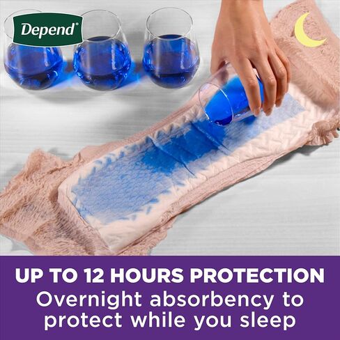 Depend Night Defense Incontinence Overnight Underwear for Women, L, 14 Underwear (Pack of 2) in Kuwait
