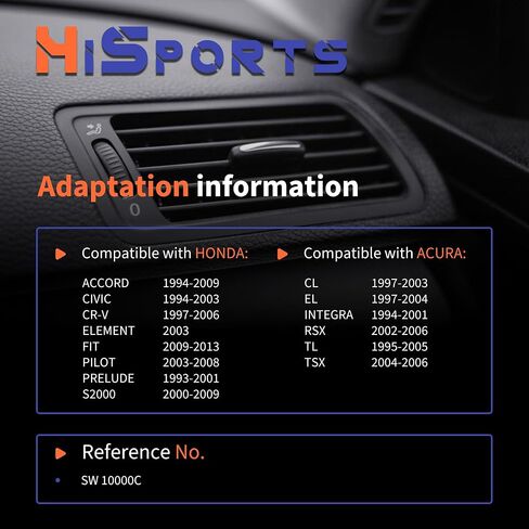HiSport HVAC Binary Switch - Compatible with Acura CL EL Integra RSX Honda Accord Civic CR-V Replaces SW 10000C in Saudi Arabia