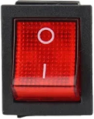 Illuminated Rocker Power Switch, 16A 250VAC/20A 125VAC, 4-Pin Latching Design with Indicator Light (Black) in Saudi Arabia