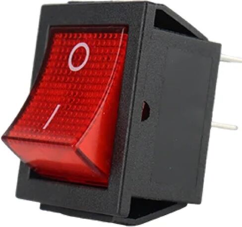 Illuminated Rocker Power Switch, 16A 250VAC/20A 125VAC, 4-Pin Latching Design with Indicator Light (Black) in Saudi Arabia