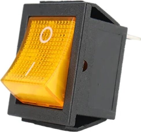 Illuminated Rocker Power Switch, 16A 250VAC/20A 125VAC, 4-Pin Latching Design with Indicator Light (Black) in Saudi Arabia