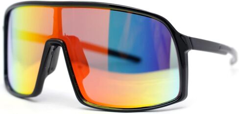 Mountain Biker Style Oversized Large Sport Shield Sport Plastic Sunglasses in Saudi Arabia
