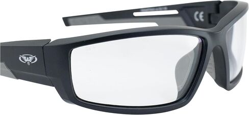نظارات شمسية من Global Vision Sly 88 لسلامة الدراجات النارية بإطار أسود مع عدسة شفافة Z87.1 in Saudi Arabia