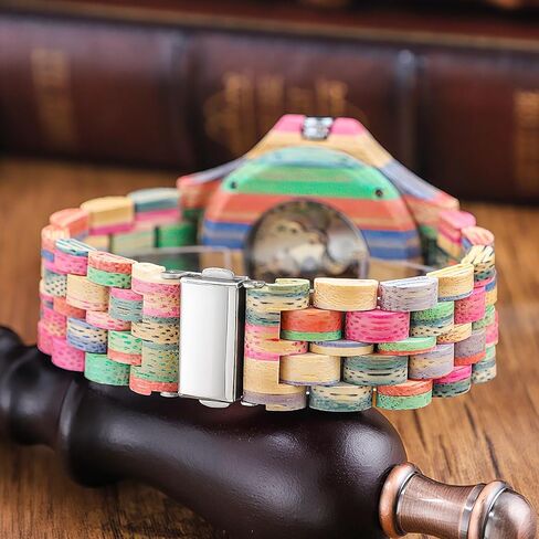 ساعات خشبية ميكانيكية كلاسيكية من Dentily للرجال هيكل عظمي أوتوماتيكية ذاتية الملء وخفيفة الوزن للرجال من الخشب in Kuwait