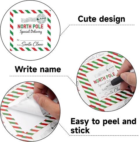Christmas Gift Tags Stickers - 120Pcs from Santa Gift Tags Labels 2.5 Inch Personalized North Pole Stickers Holiday Sticker for Christmas Presents Envelope Seals Cards (Special Delivery) in Saudi Arabia