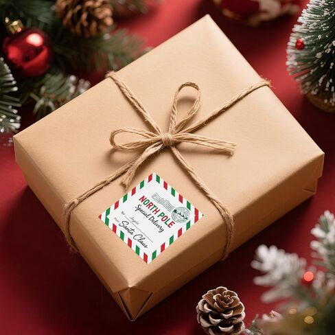 Christmas Gift Tags Stickers - 120Pcs from Santa Gift Tags Labels 2.5 Inch Personalized North Pole Stickers Holiday Sticker for Christmas Presents Envelope Seals Cards (Special Delivery) in Saudi Arabia