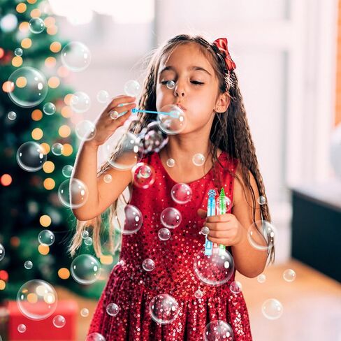 DERAYEE 36Pcs Christmas Bubble Wands for Kids Bulk, Xmas Mini Bubbles Party Favors Christma Toys Gift for Boys Girls Christmas Classroom Awards, Goody Bag Fillers in Saudi Arabia