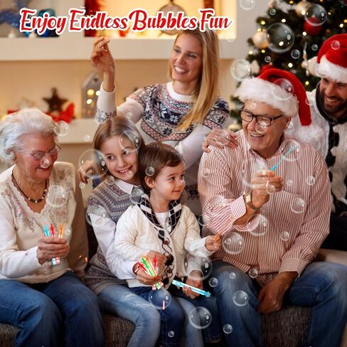 DERAYEE 36Pcs Christmas Bubble Wands for Kids Bulk, Xmas Mini Bubbles Party Favors Christma Toys Gift for Boys Girls Christmas Classroom Awards, Goody Bag Fillers in Saudi Arabia