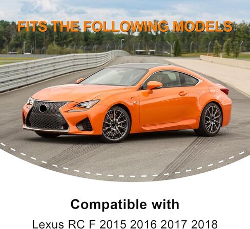 حافة جانبية للمصد الخلفي من ألياف الكربون الحقيقية متوافقة مع سيارة لكزس RC F 2015-2018، زخرفة جانبية للسبويلر in Saudi Arabia
