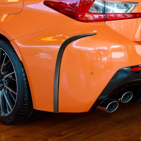 حافة جانبية للمصد الخلفي من ألياف الكربون الحقيقية متوافقة مع سيارة لكزس RC F 2015-2018، زخرفة جانبية للسبويلر in Saudi Arabia