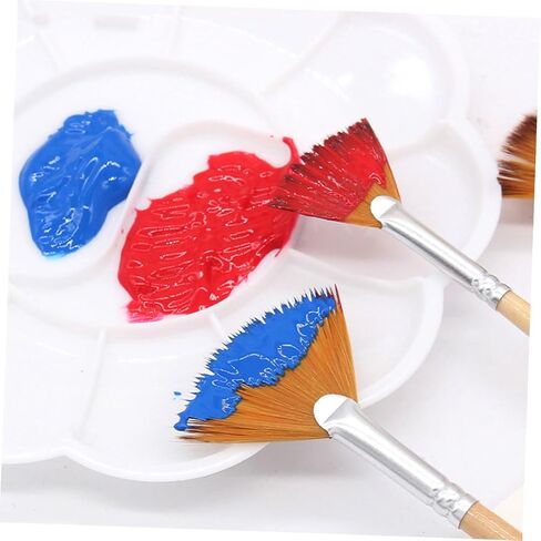 Garneck 5Pcs Portable Fan Paint Brushes Multi Function Professional Watercolor Oil Gouache Painting Tools with Smooth Grip Handles for Travel and Drawing Accessories in Saudi Arabia