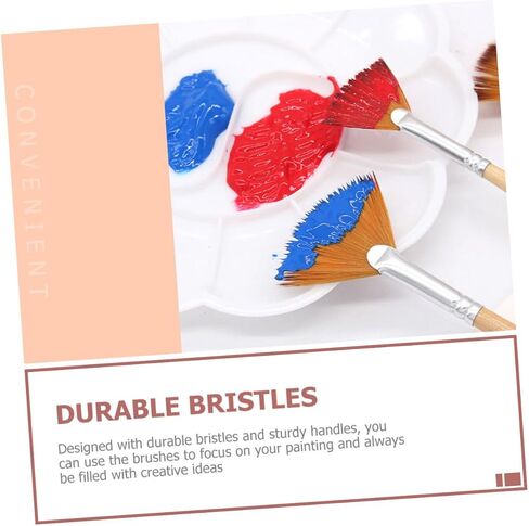 Garneck 5Pcs Portable Fan Paint Brushes Multi Function Professional Watercolor Oil Gouache Painting Tools with Smooth Grip Handles for Travel and Drawing Accessories in Saudi Arabia