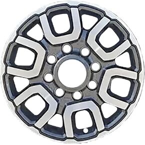 Wheel | Polished Black Satin Aluminum Rim - 18x8 Size 12 Slot - 8 Stud/Lug | Compatible with 2024 RAM Pickup 2500-2024 RAM Pickup 3500 in Kuwait