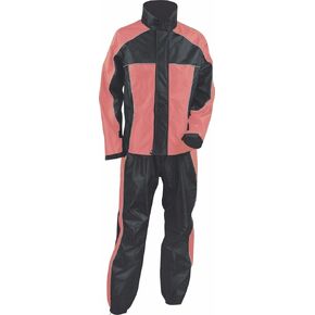 NexGen Ladies Motorcycle Riding Nylon Rain Suit Gear Pink/Black Waterproof Lightweight in Saudi Arabia
