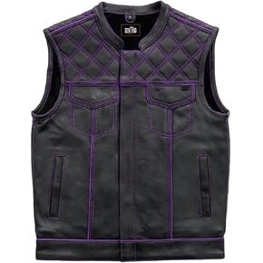 Men's Biker Motorcycle Riding Leather Vest, Sleeveless Faux Leather Vest Men, Leather Biker Club Vest in Saudi Arabia