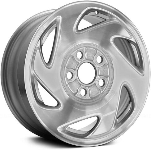 15" 6-Slot Machined Alloy Wheel | Silver Vents | 5 Lug | 38mm Offset | OE Style Replacement - Compatible with 1998-2003 Toyota Sienna in Saudi Arabia