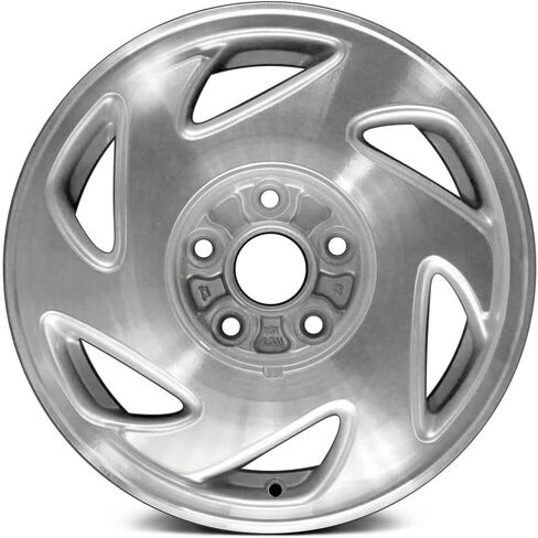 15" 6-Slot Machined Alloy Wheel | Silver Vents | 5 Lug | 38mm Offset | OE Style Replacement - Compatible with 1998-2003 Toyota Sienna in Saudi Arabia