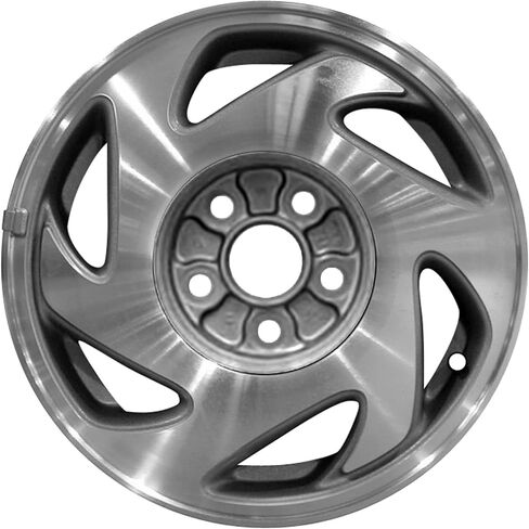 15" 6-Slot Machined Alloy Wheel | Silver Vents | 5 Lug | 38mm Offset | OE Style Replacement - Compatible with 1998-2003 Toyota Sienna in Saudi Arabia