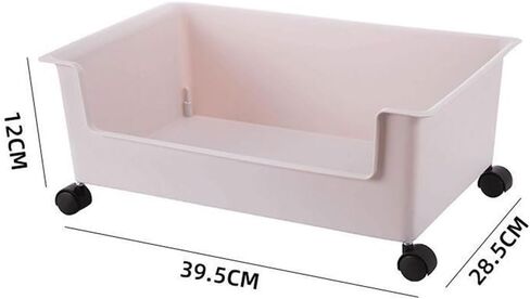 Push Cart Moveable Bookshelf Rolling Utility Multi-Purpose Multi-Layer 360 Rotation Washable Heavy Duty Office Kitchen Bathroom (Color : Light Cream Yellow) in Saudi Arabia