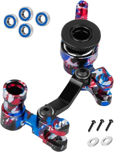 الألومنيوم التوجيه Bellcrank ترقيات جزء ل 1/10 Slash Rustler Stampede 4X4 VXL BL-2s Hoss 4WD VXL، RC التوجيه Bellcrank رابط التوجيه القفزات، ث / محامل الكرة، التيتانيوم in Kuwait