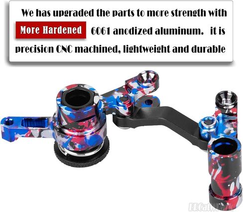 الألومنيوم التوجيه Bellcrank ترقيات جزء ل 1/10 Slash Rustler Stampede 4X4 VXL BL-2s Hoss 4WD VXL، RC التوجيه Bellcrank رابط التوجيه القفزات، ث / محامل الكرة، التيتانيوم in Kuwait