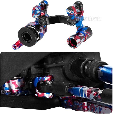 الألومنيوم التوجيه Bellcrank ترقيات جزء ل 1/10 Slash Rustler Stampede 4X4 VXL BL-2s Hoss 4WD VXL، RC التوجيه Bellcrank رابط التوجيه القفزات، ث / محامل الكرة، التيتانيوم in Kuwait