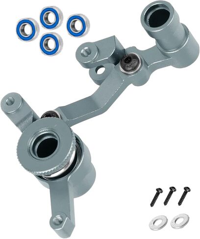 الألومنيوم التوجيه Bellcrank ترقيات جزء ل 1/10 Slash Rustler Stampede 4X4 VXL BL-2s Hoss 4WD VXL، RC التوجيه Bellcrank رابط التوجيه القفزات، ث / محامل الكرة، التيتانيوم in Kuwait