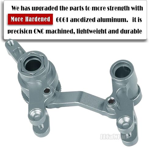الألومنيوم التوجيه Bellcrank ترقيات جزء ل 1/10 Slash Rustler Stampede 4X4 VXL BL-2s Hoss 4WD VXL، RC التوجيه Bellcrank رابط التوجيه القفزات، ث / محامل الكرة، التيتانيوم in Kuwait
