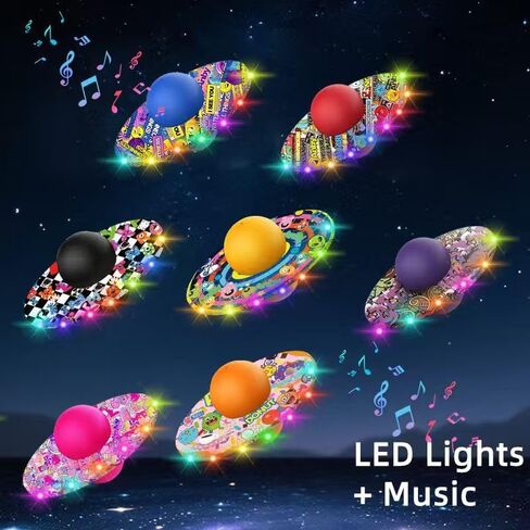 كرة بوجو ملونة بإضاءة LED مع موسيقى - لعبة كرة قفز بخدعة توازن ممتعة للأطفال، مثالية للعب في الهواء الطلق والداخلي، هدية للأولاد والبنات حتى 200 رطل في عيد الميلاد (وردي) in Kuwait