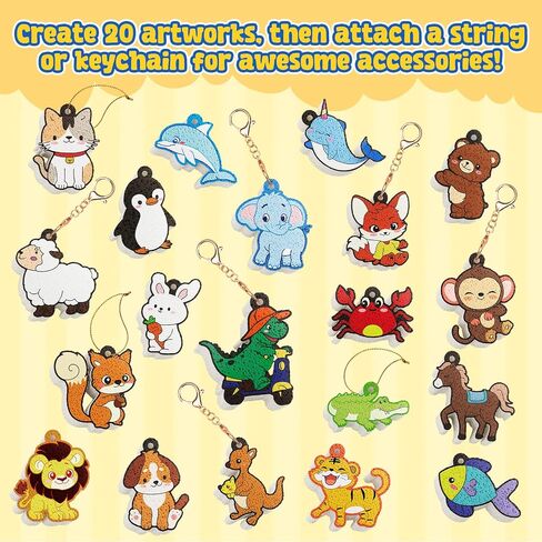 JoyCat Art Kit- 3D DIY Foam Texture Painting Kit, Animals Magic Puffy Paint Kit, Stocking Stuffers, Craft Kits for Kids, Christmas Gift for Girls & Boys Ages 4, 5, 6, 7, 8, 9, 10 in Saudi Arabia
