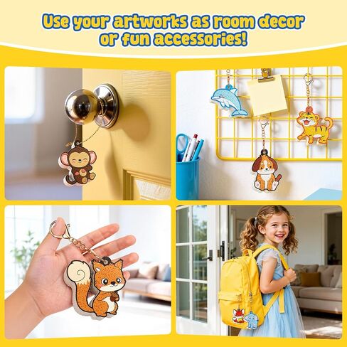 JoyCat Art Kit- 3D DIY Foam Texture Painting Kit, Animals Magic Puffy Paint Kit, Stocking Stuffers, Craft Kits for Kids, Christmas Gift for Girls & Boys Ages 4, 5, 6, 7, 8, 9, 10 in Saudi Arabia
