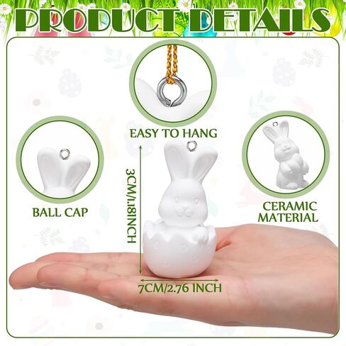 Roundfunny 12 PCS يوم من الحرف الجمجمة السكر الميتة للبالغين السيراميك لطلاء التماثيل المعلقة ثلاثية الأبعاد حرفة جاهزة لطلاء التماثيل الخاصة بك للجمجمة لديكور نشاط الفنون DIY in Kuwait