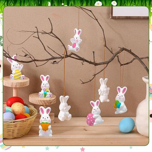 Roundfunny 12 PCS يوم من الحرف الجمجمة السكر الميتة للبالغين السيراميك لطلاء التماثيل المعلقة ثلاثية الأبعاد حرفة جاهزة لطلاء التماثيل الخاصة بك للجمجمة لديكور نشاط الفنون DIY in Kuwait