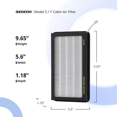 Tesla Model Y Front Trunk HEPA Carbon Air Filters Kit - (2x HEPA filters and 2x Carbon filters per package) - 4 packs per package with installation tools in Saudi Arabia