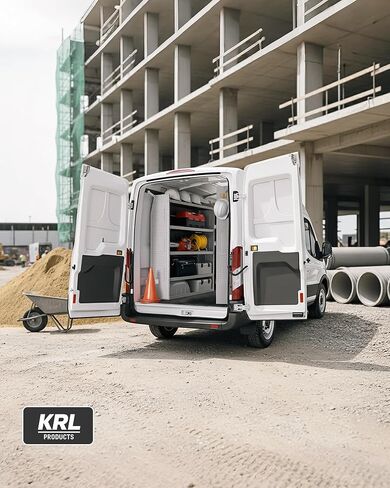 SV-5260 نظام تخزين أرفف Van Shelving فولاذي متوسط/عالي السقف يناسب وحدات Transit وNV وPromaster وSprinter وVan Shelving، مقاس 52 بوصة عرض × 60 بوصة ارتفاع × 13 بوصة عمق in Kuwait